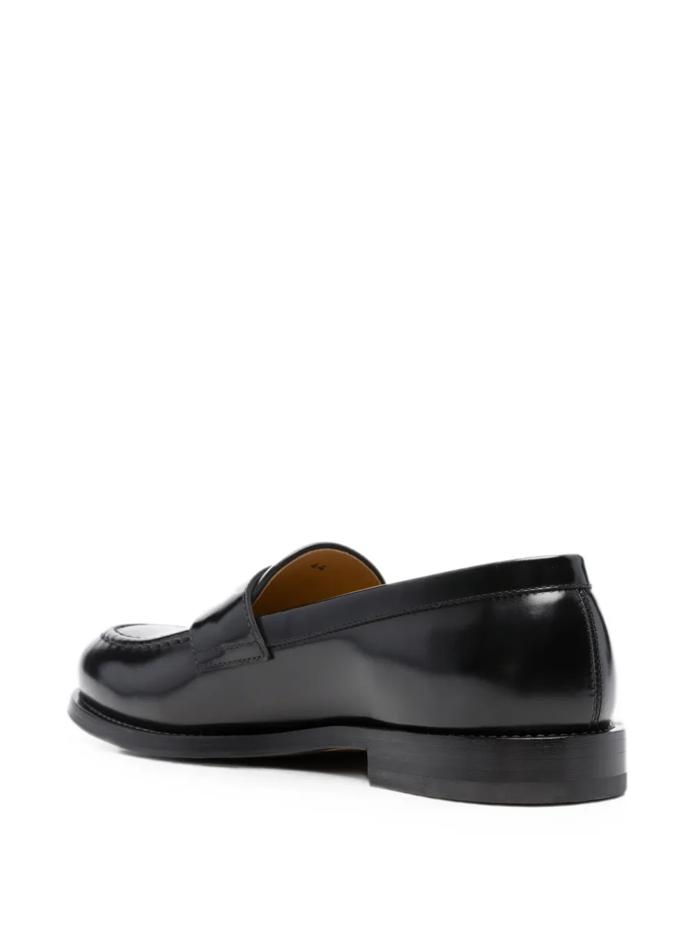 Henderson Baracco leather penny loafers Zwart
