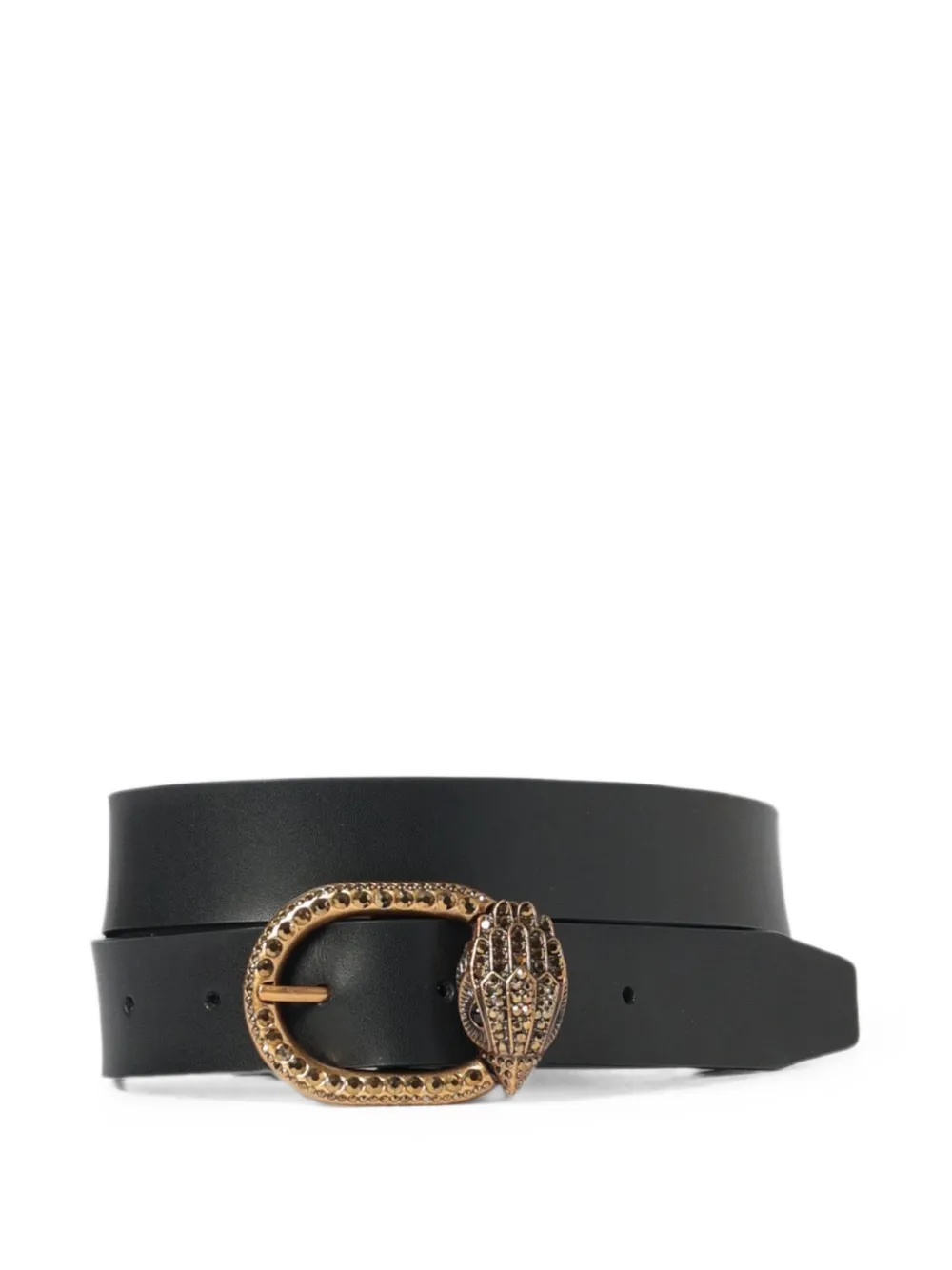 Kurt Geiger London crystal-embellished Eagle Head belt - Nero