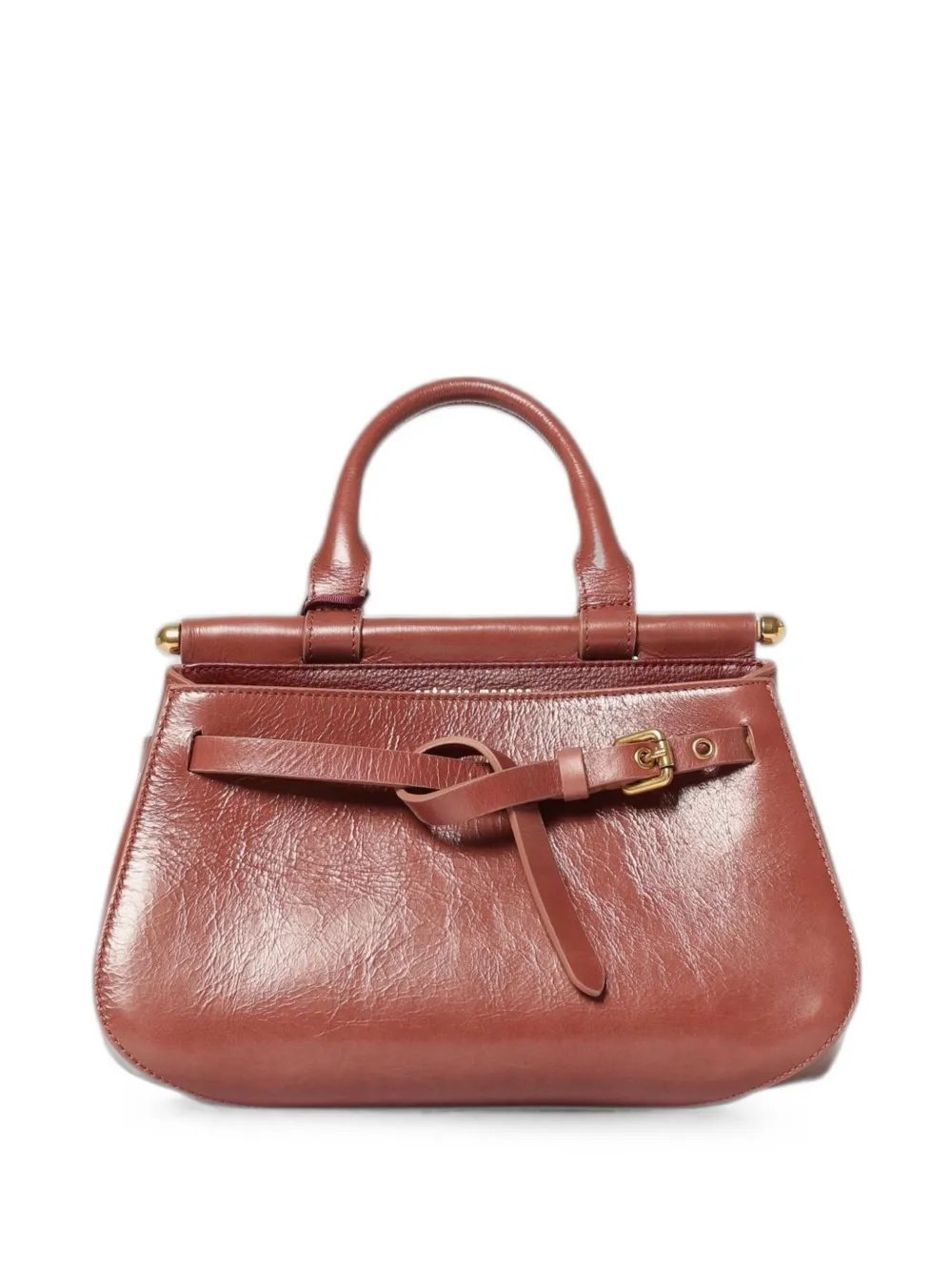 Antonio Marras buckle-detail leather shoulder bag - Braun