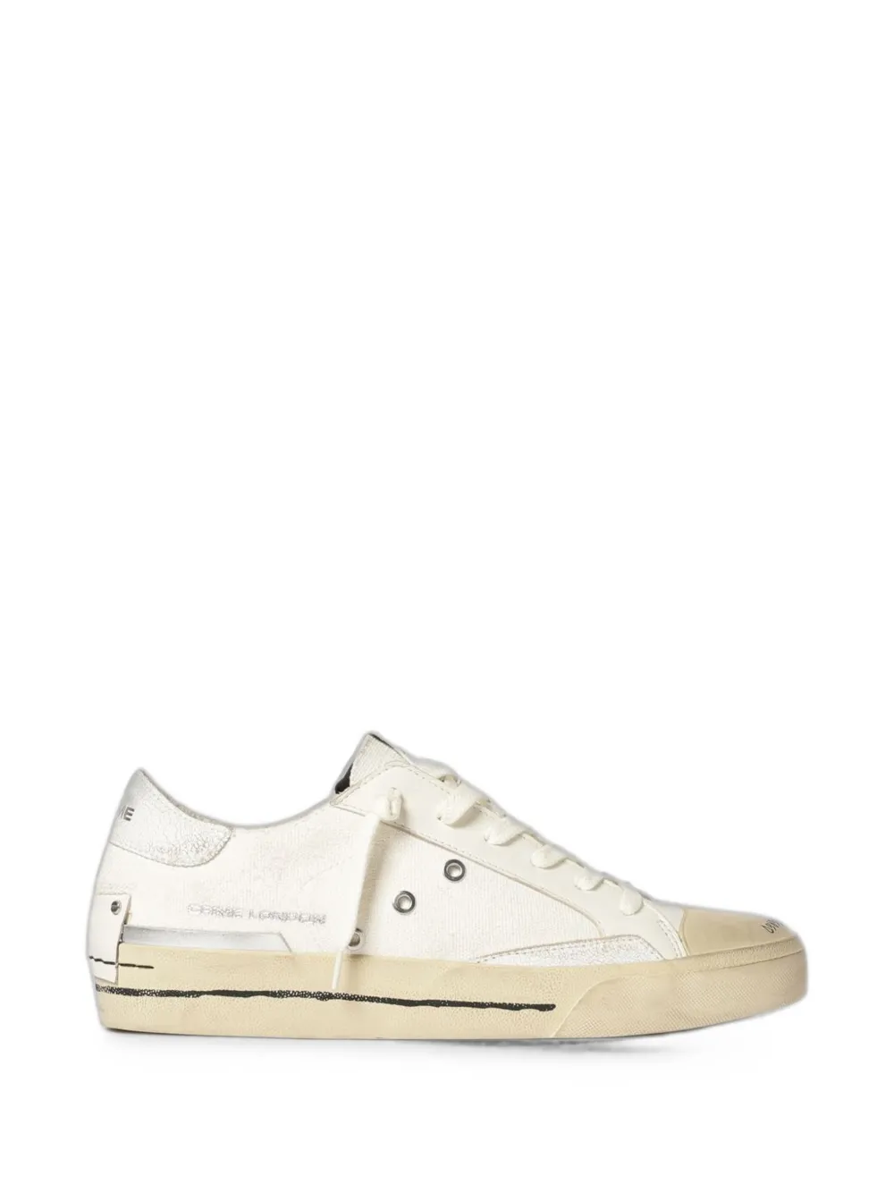 Crime London Recut canvas leather sneakers - Toni neutri