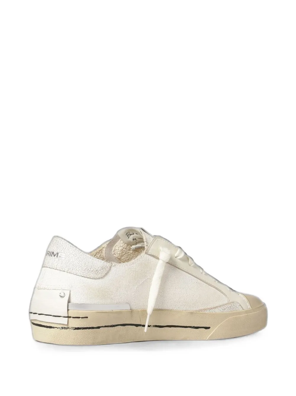 Crime London Recut canvas leather sneakers Beige