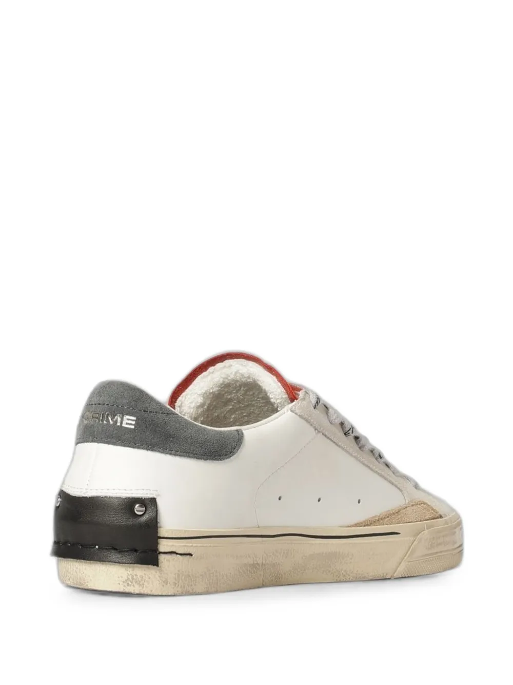 Crime London distressed leather sneakers Wit