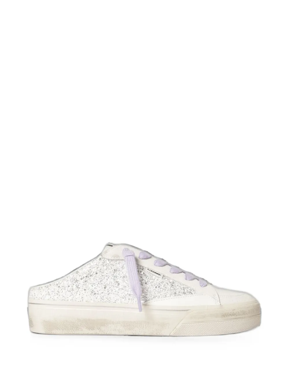 Crime London Soho Sabot glitter sneakers Zilver