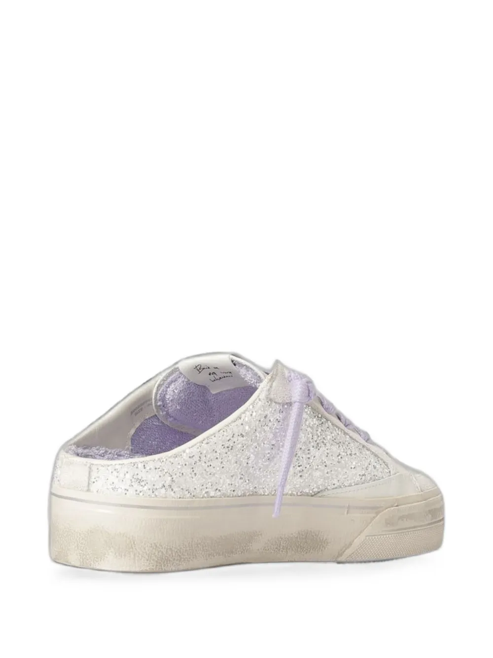 Crime London Soho Sabot glitter sneakers Zilver