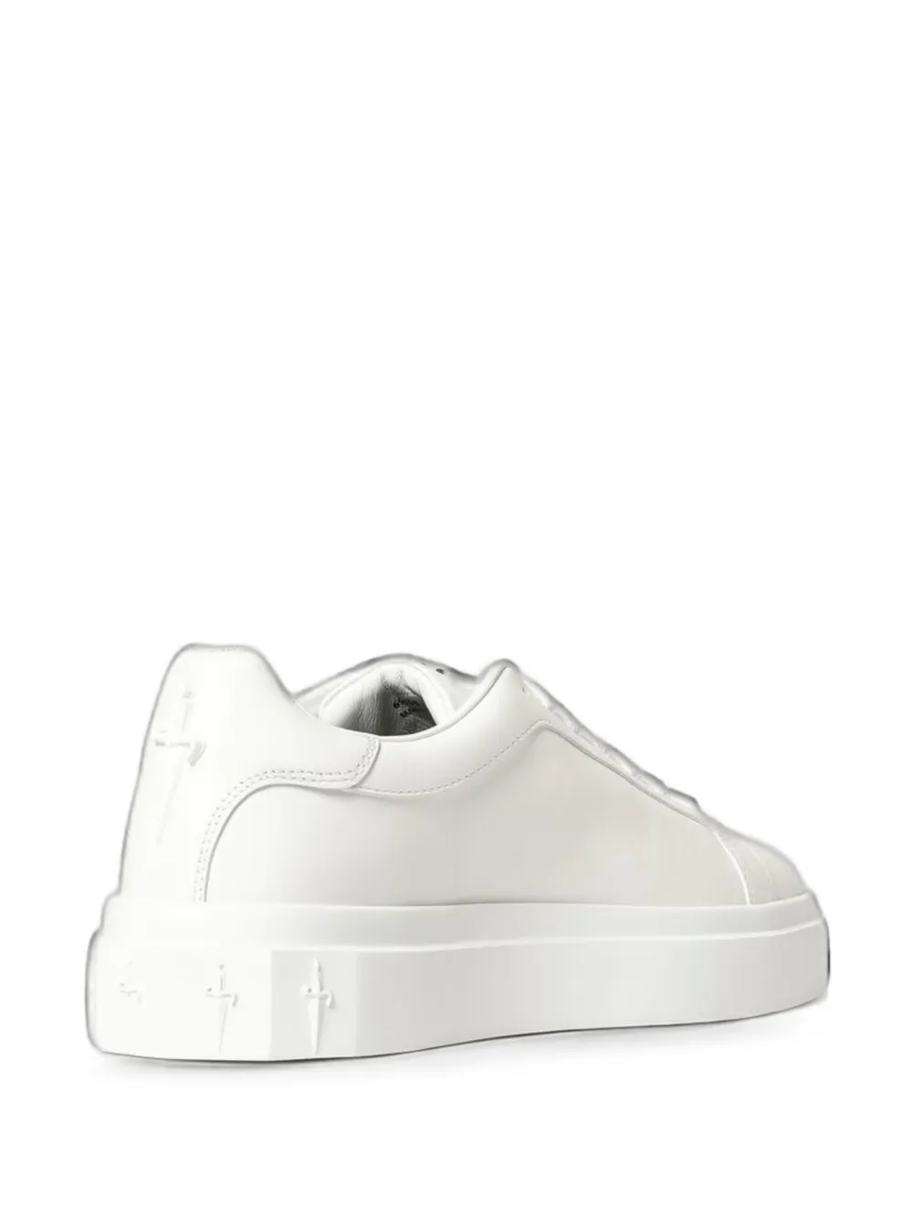 Cesare Paciotti dagger-detail leather sneakers Wit