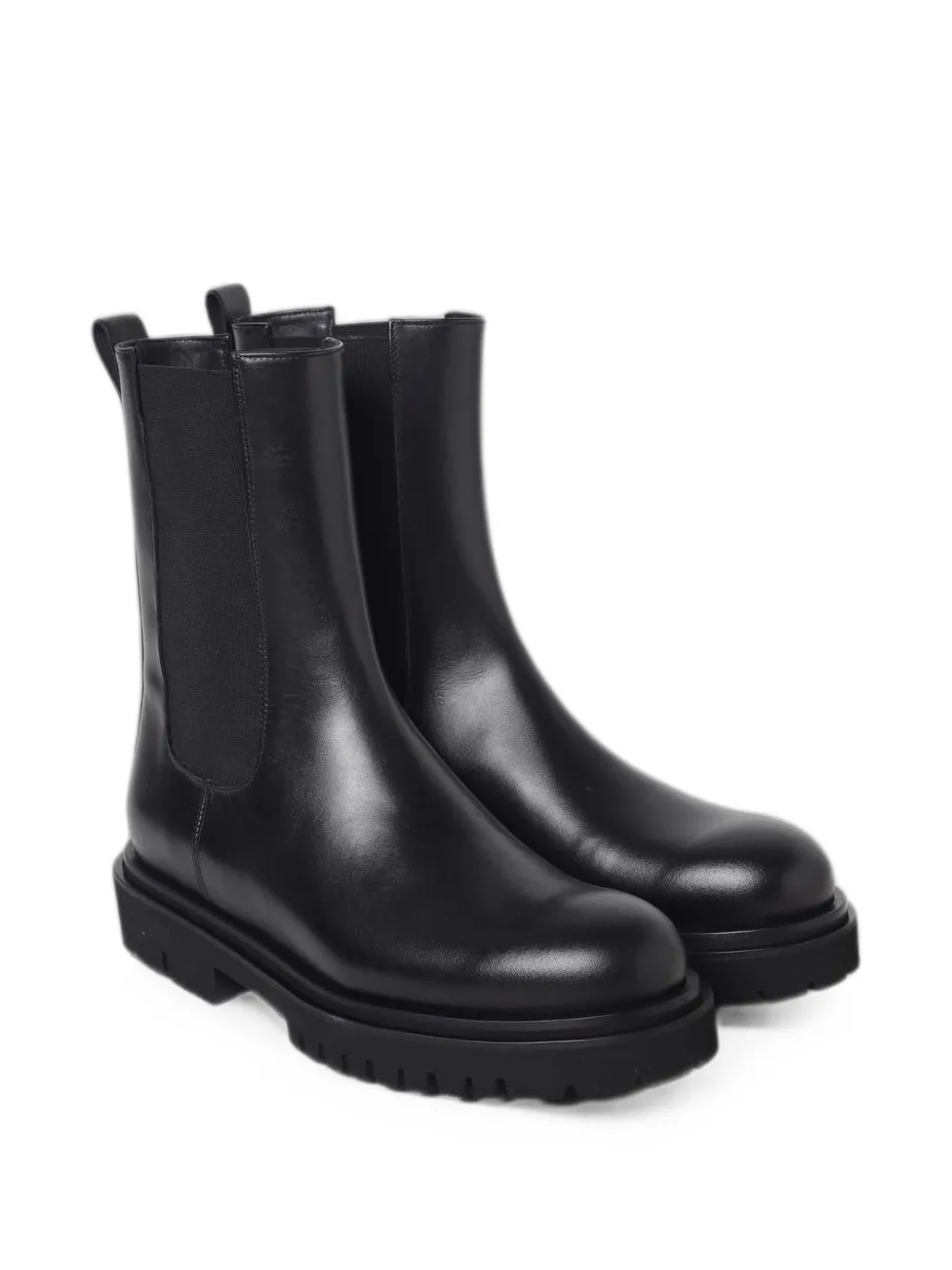 Anna F. leather ankle boots Zwart
