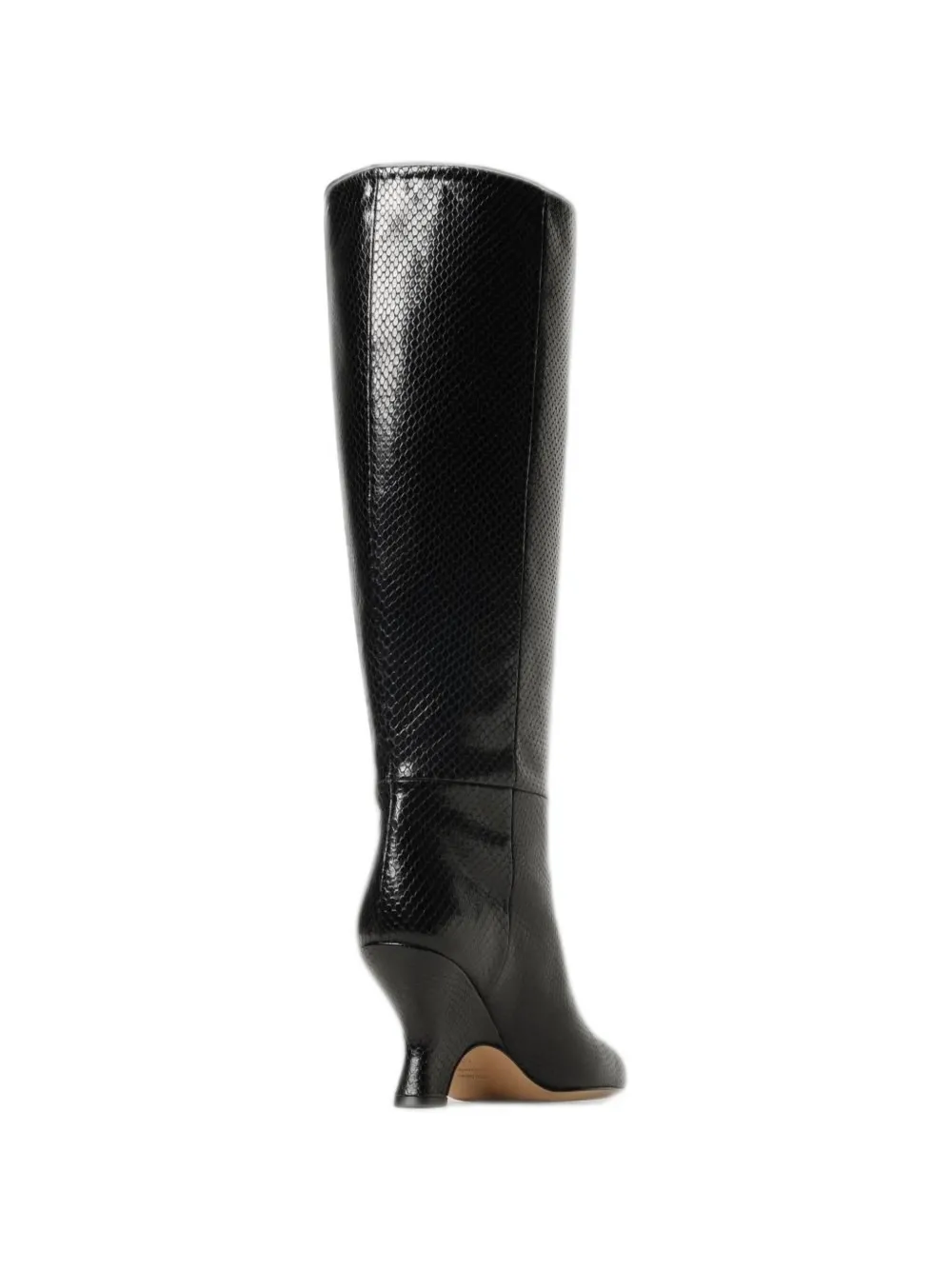 Anna F. python-print leather boots Zwart