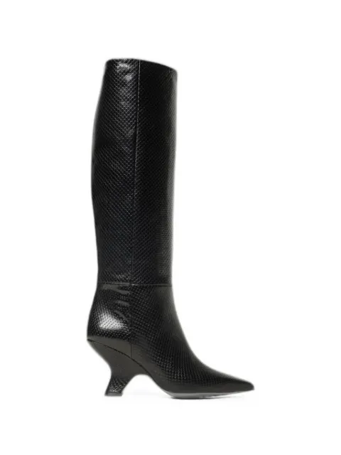 Anna F. bottines en cuir à imprimé python