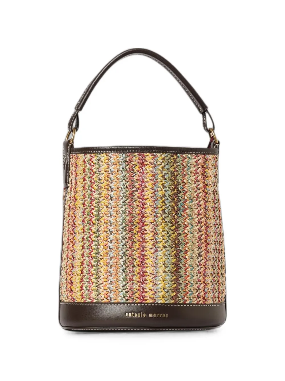 Antonio Marras woven leather-trim bucket bag - Nude