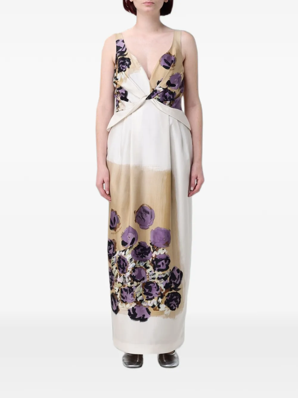 Antonio Marras floral-print silk maxi dress · 42