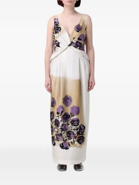 Antonio Marras robe longue en soie à fleurs