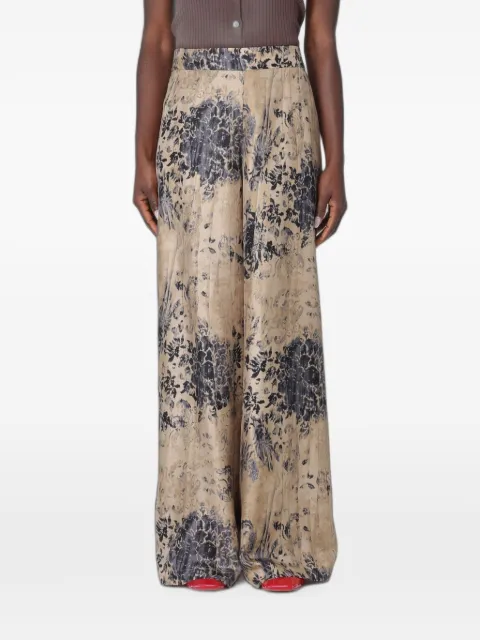 Antonio Marras pantalones de seda anchos con estampado floral