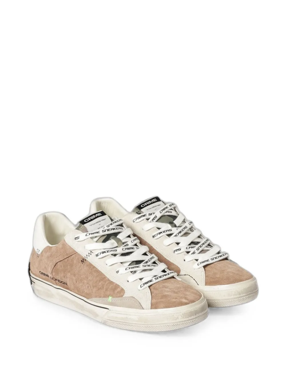 Crime London Deconstructed suede sneakers Bruin