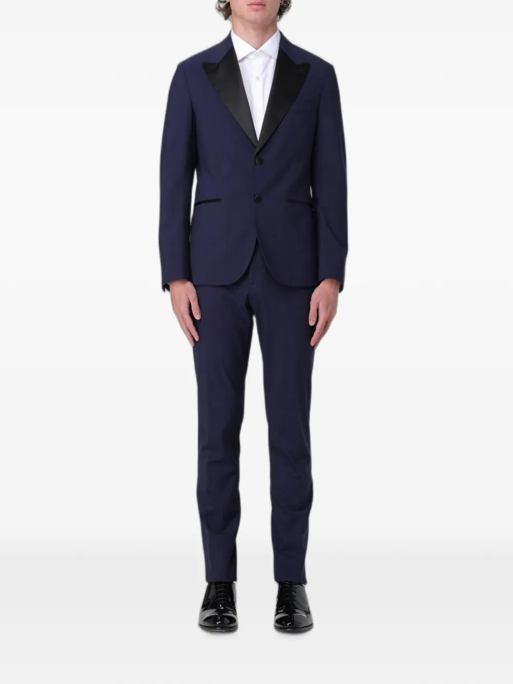 Eleventy single-breasted peak-lapel suit - Blu