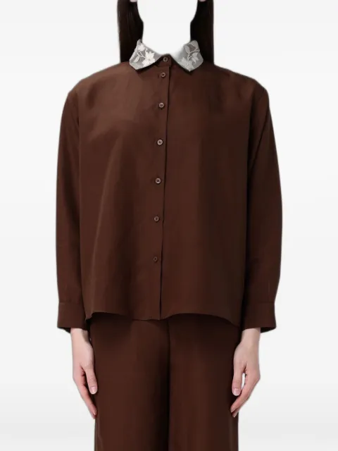 Hanita embroidered-collar shirt