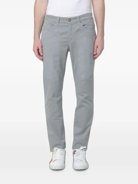 JECKERSON logo-patch slim-fit trousers