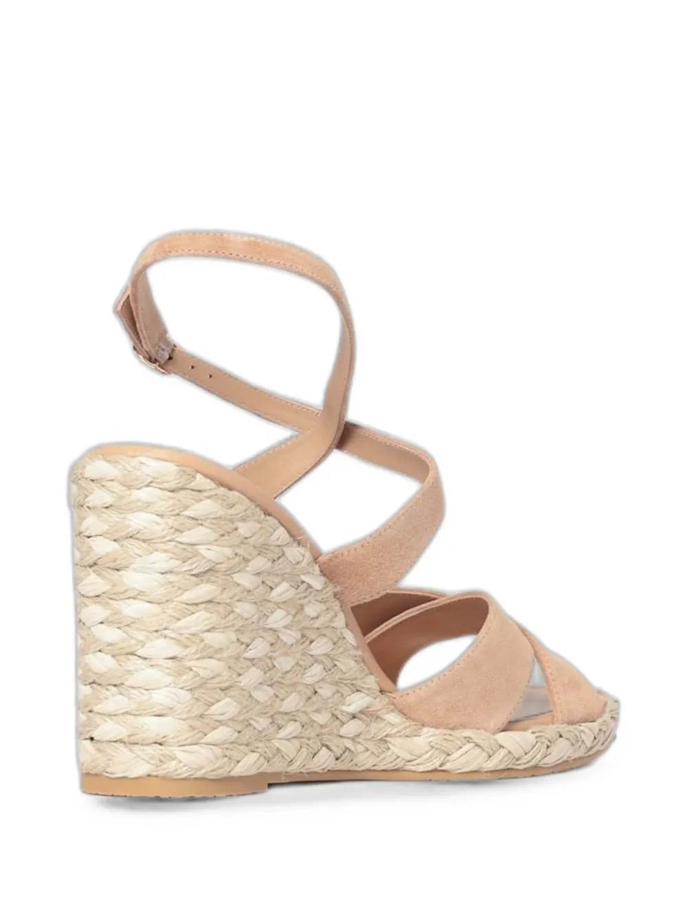 Stuart Weitzman suede wedge sandals Beige