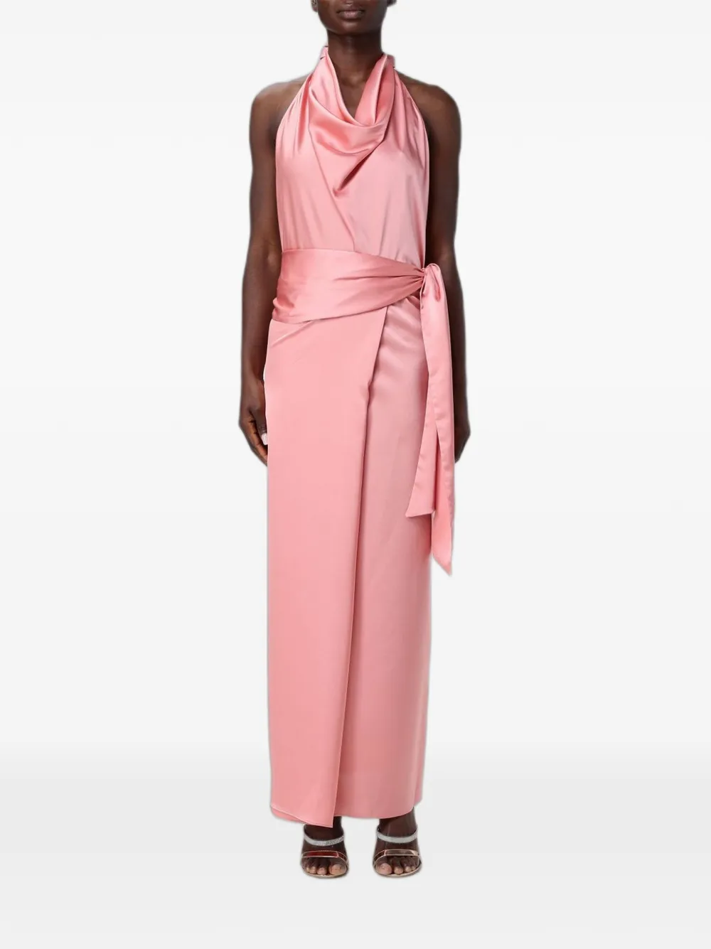 Hanita halterneck maxi dress