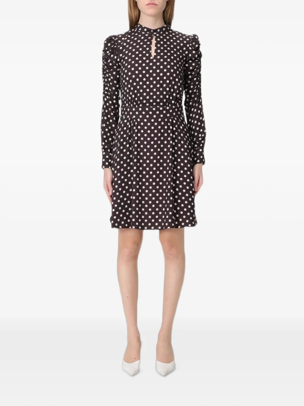 MAR DE MARGARITAS polka-dot-print maxi dress - Brown