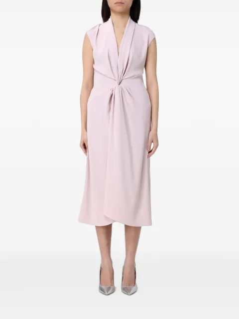 Hanita twisted-waist midi dress