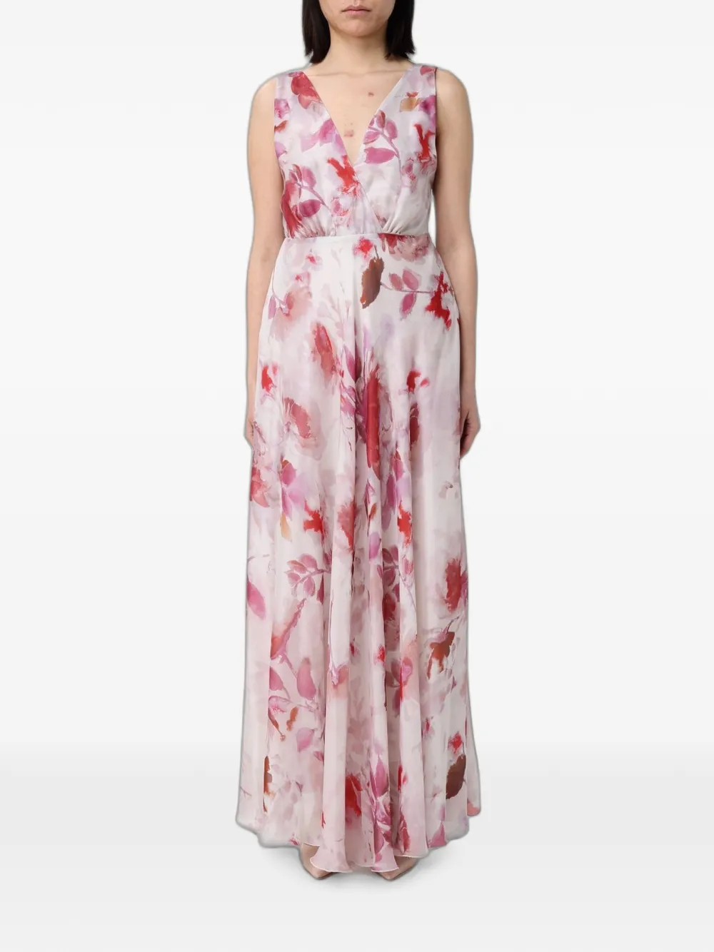 Hanita floral-print V-neck maxi dress - Rosa