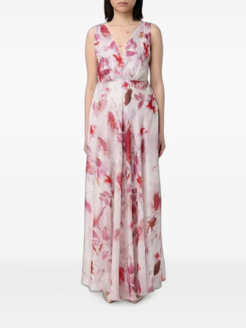 Hanita floral-print V-neck maxi dress