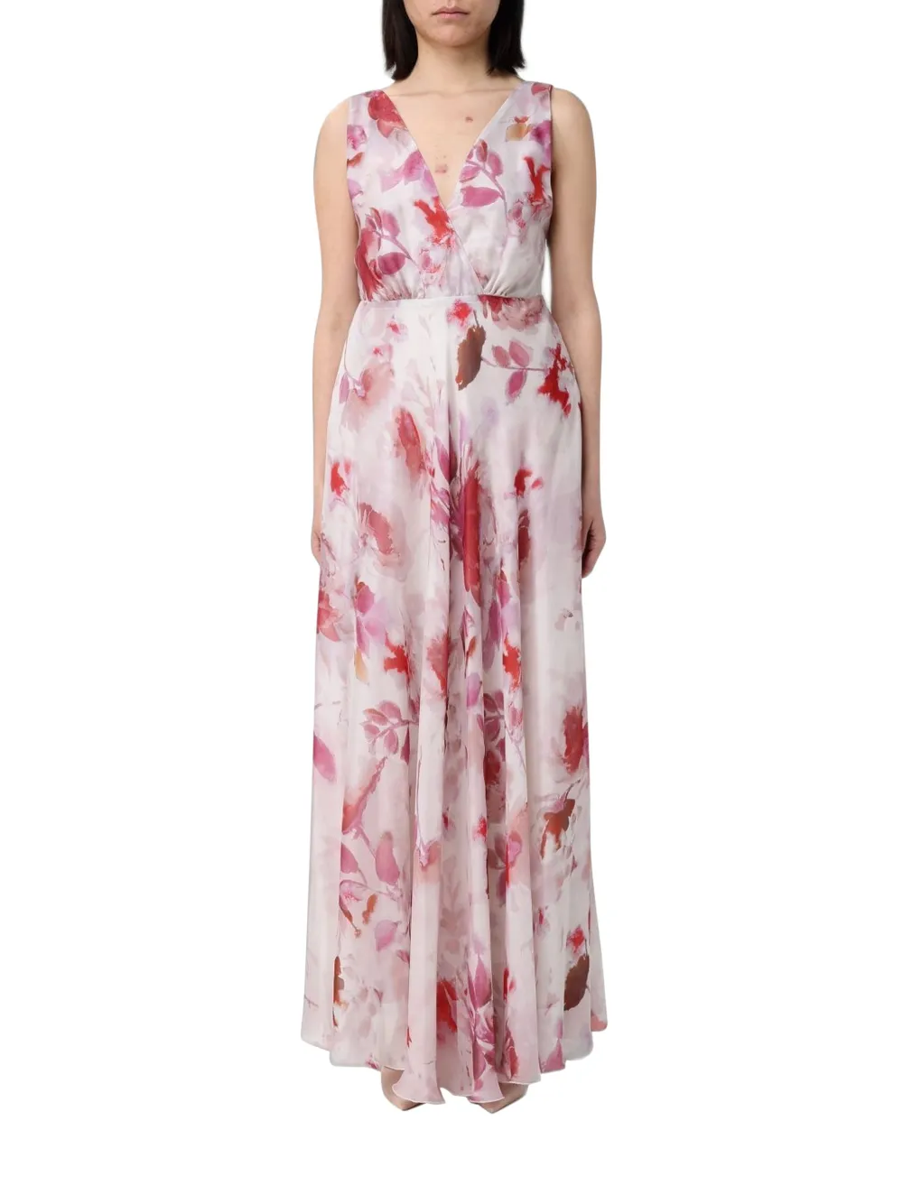 Hanita floral-print V-neck maxi dress - Rosa