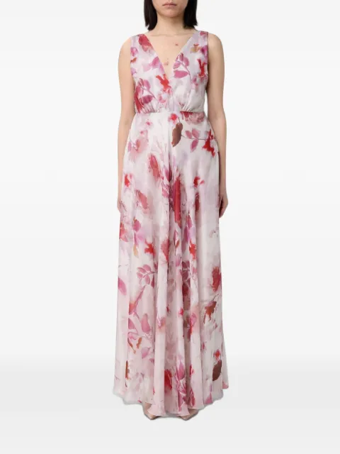Hanita floral-print V-neck maxi dress