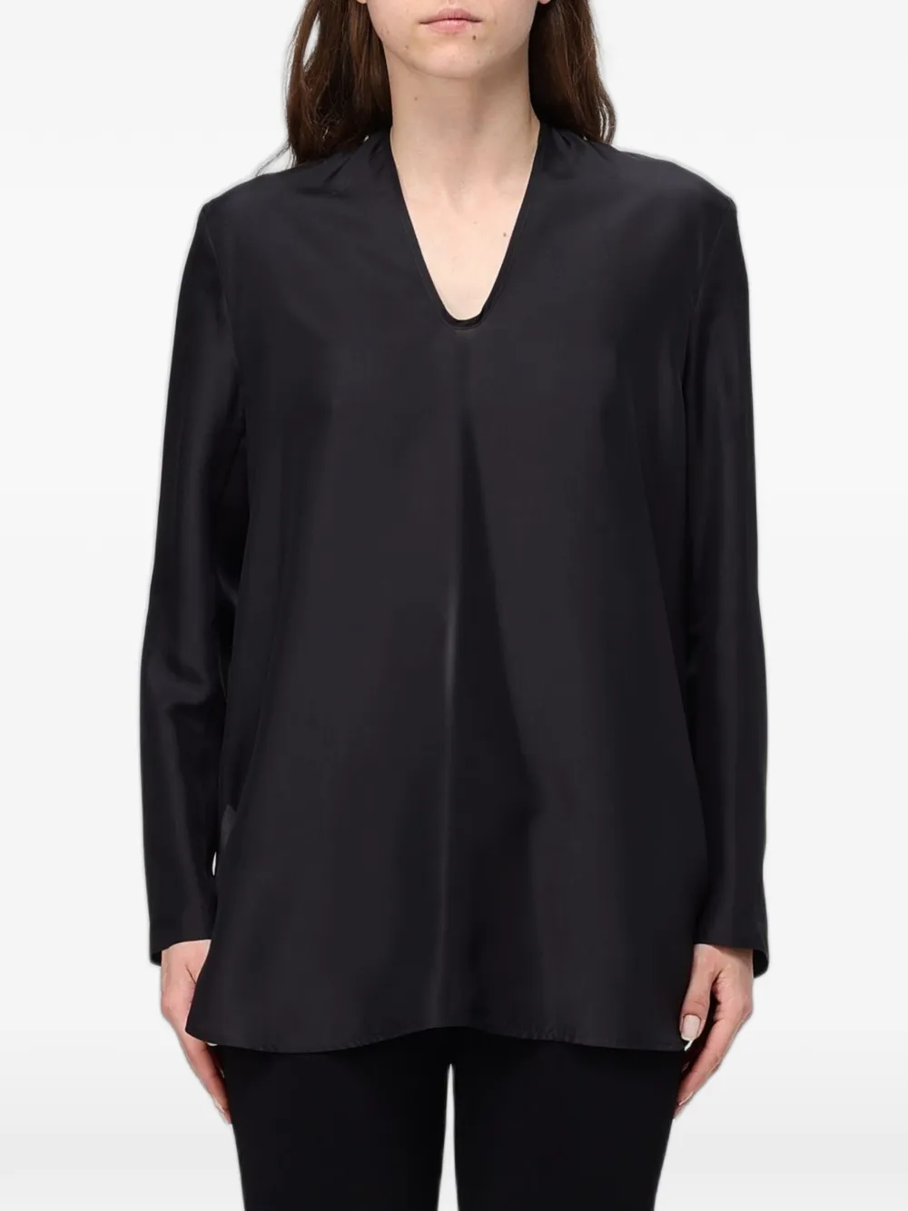 Ter Et Bantine V-neck silk blouse - Nero