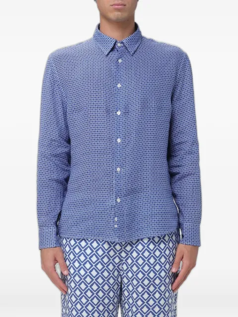 PENINSULA SWIMWEAR Luna geometric-print linen shirt