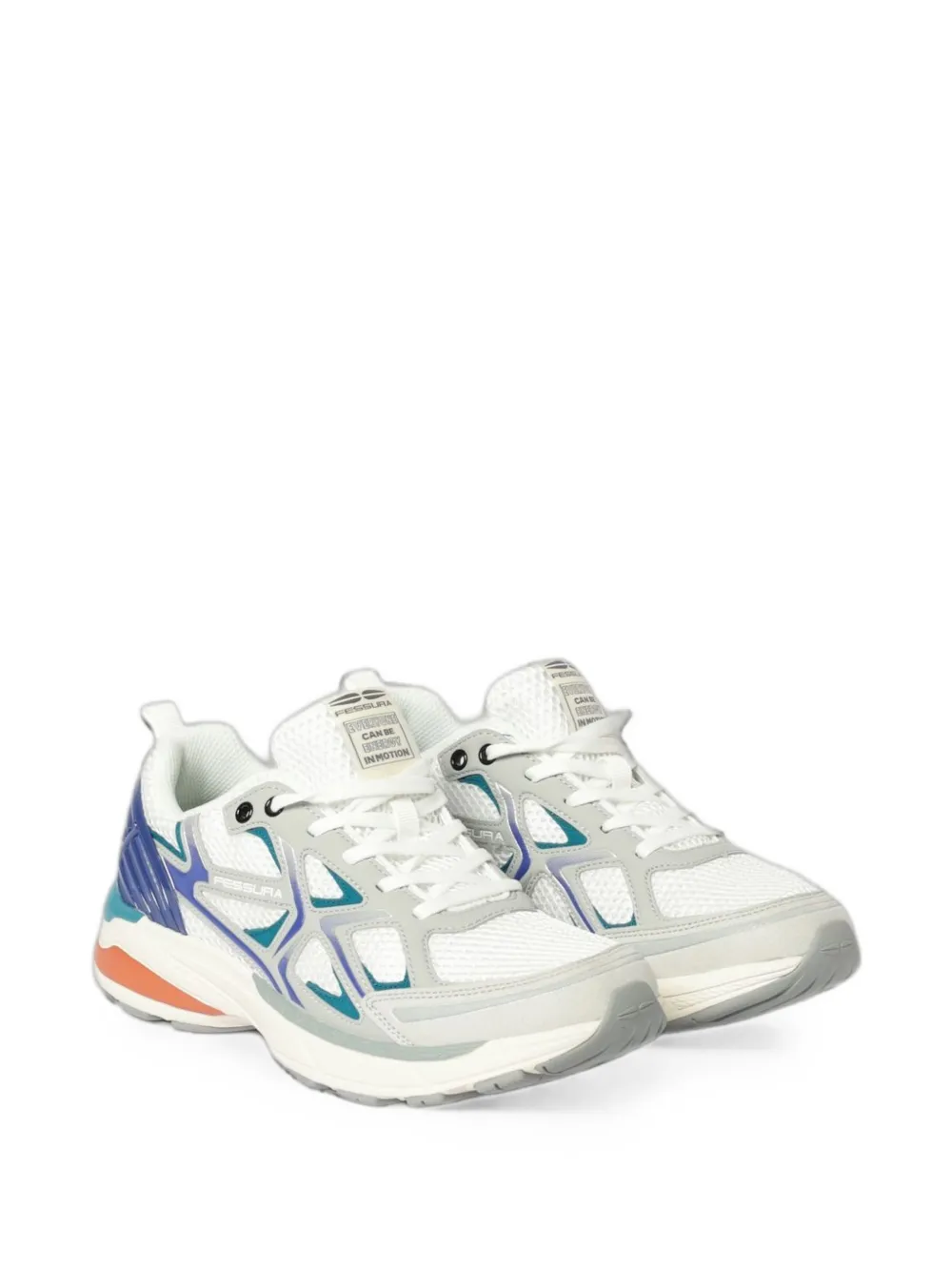 Fessura City panelled sneakers Wit