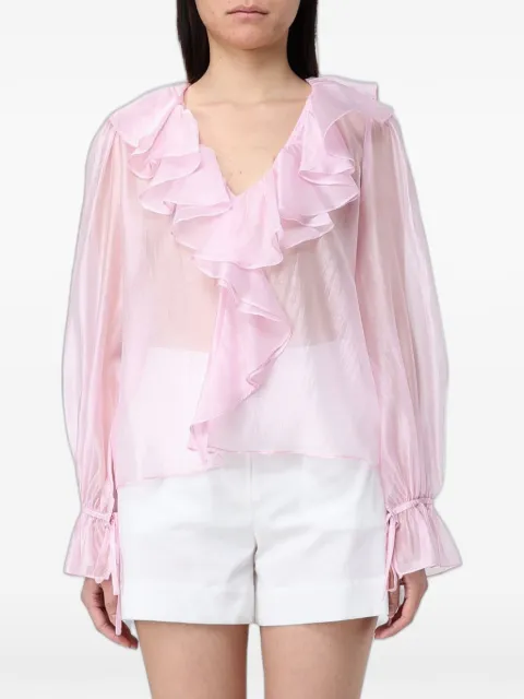 Hanita ruffled chiffon blouse