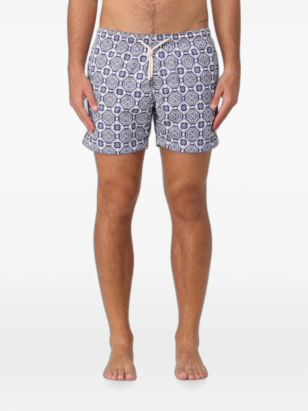 PENINSULA SWIMWEAR geometric-print drawstring swim shorts