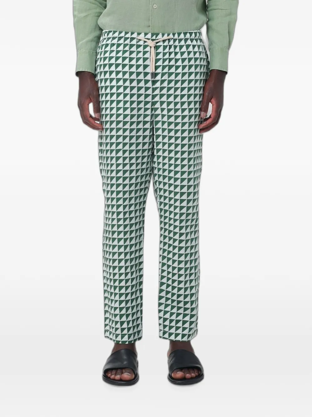 PENINSULA SWIMWEAR Teulada printed linen trousers - Grün