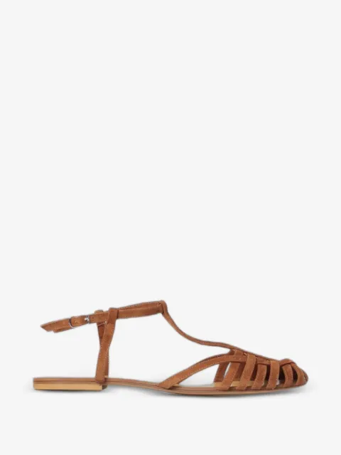 Anna F. sandaler i ruskind med remme