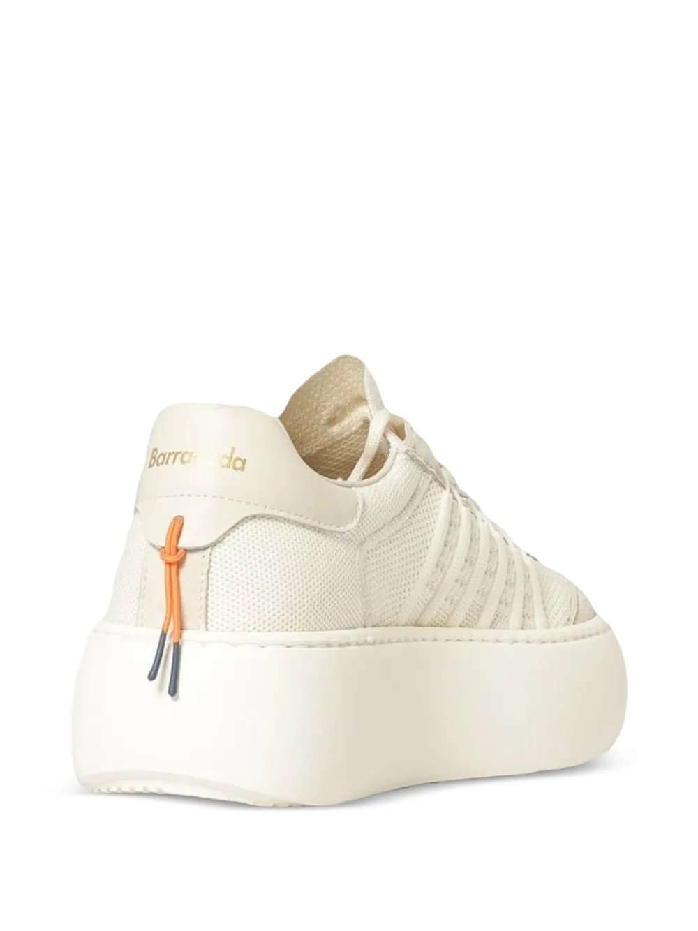 Barracuda Bolla crochet-knit leather sneakers Beige