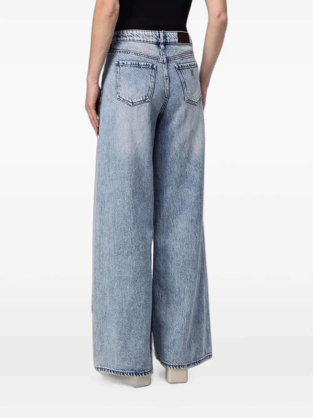 Armani Exchange Jeans met wijde pijpen Blauw