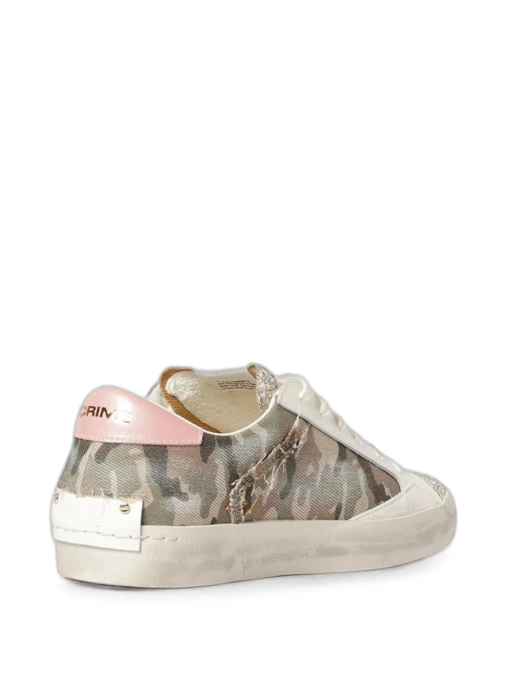 Crime London camouflage-print low-top sneakers Beige
