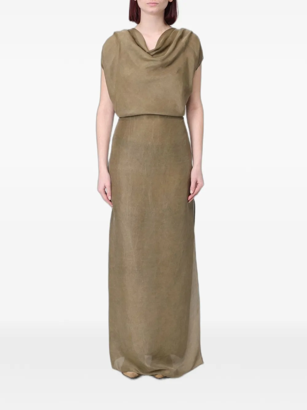 Ter Et Bantine cowl-neck silk maxi dress - Nude