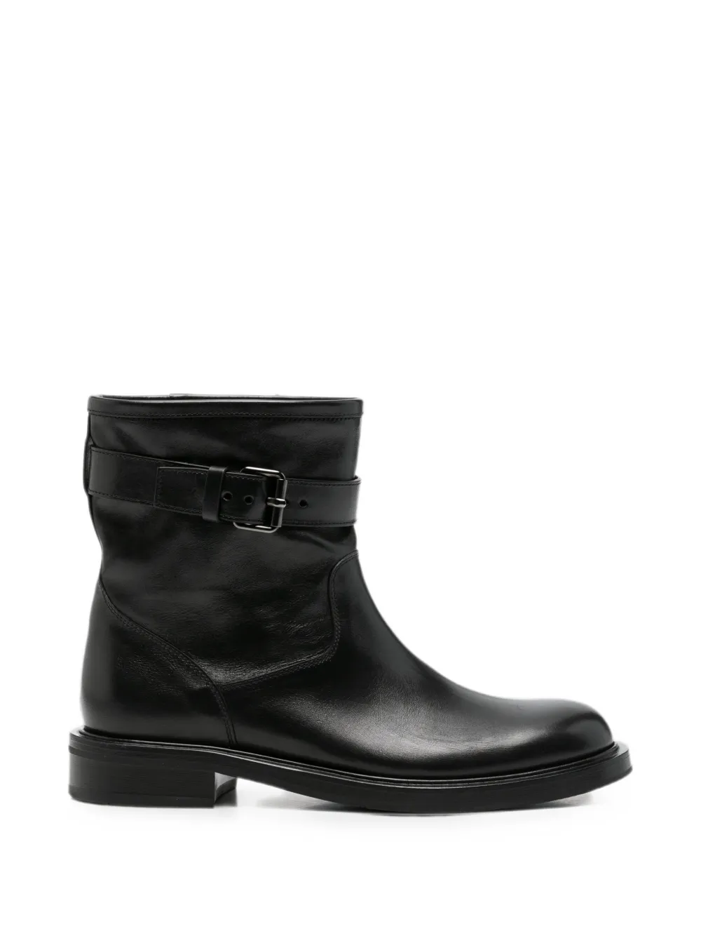 Church's buckled leather ankle boots Zwart