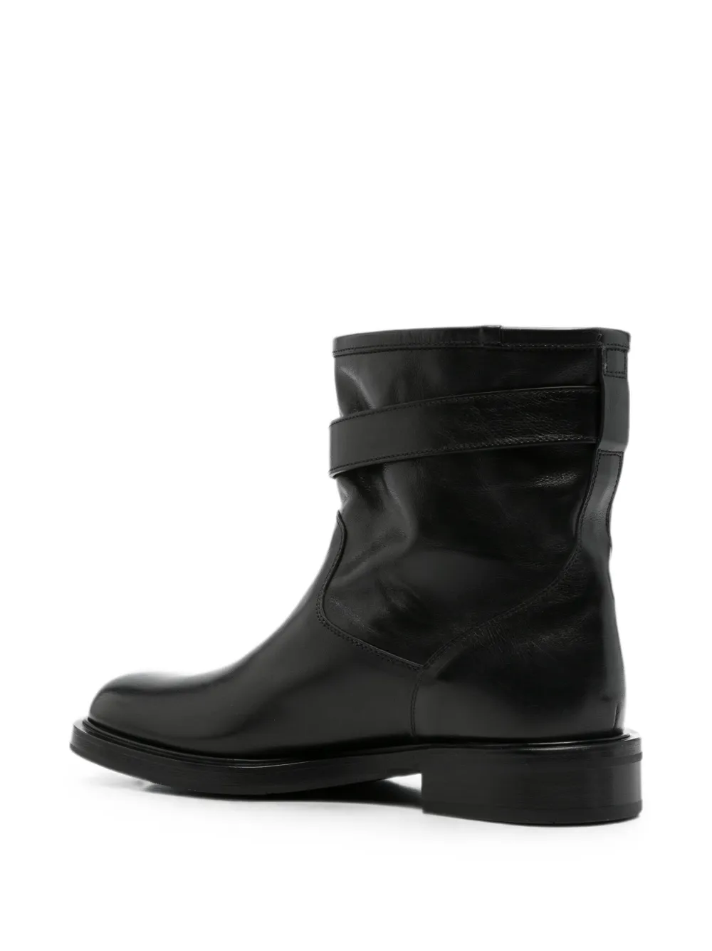 Church's buckled leather ankle boots Zwart
