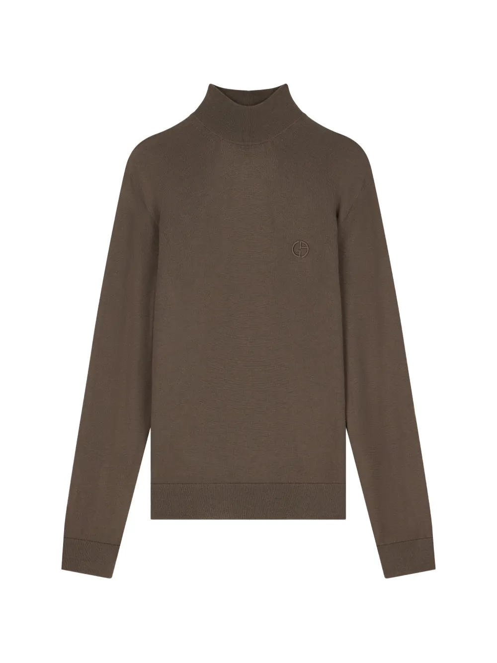 Giorgio Armani logo-embroidered high-neck sweater