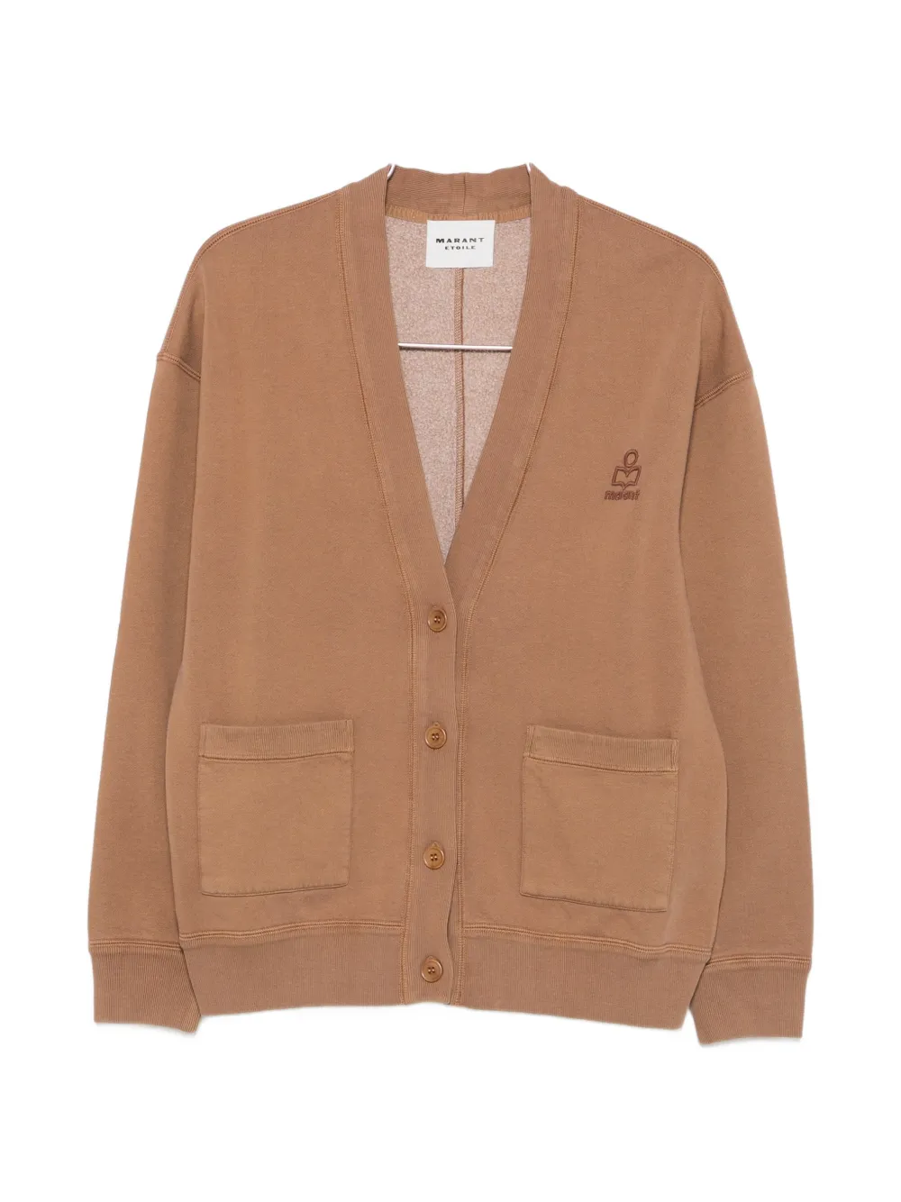MARANT ÉTOILE Stephy logo-embroidered patch-pocket cardigan - Braun