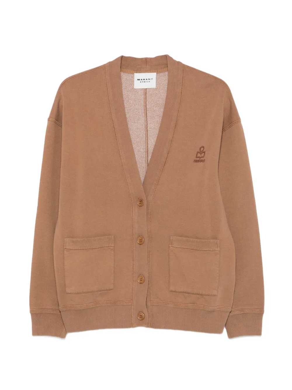 MARANT ÉTOILE Stephy logo-embroidered patch-pocket cardigan - Marrone
