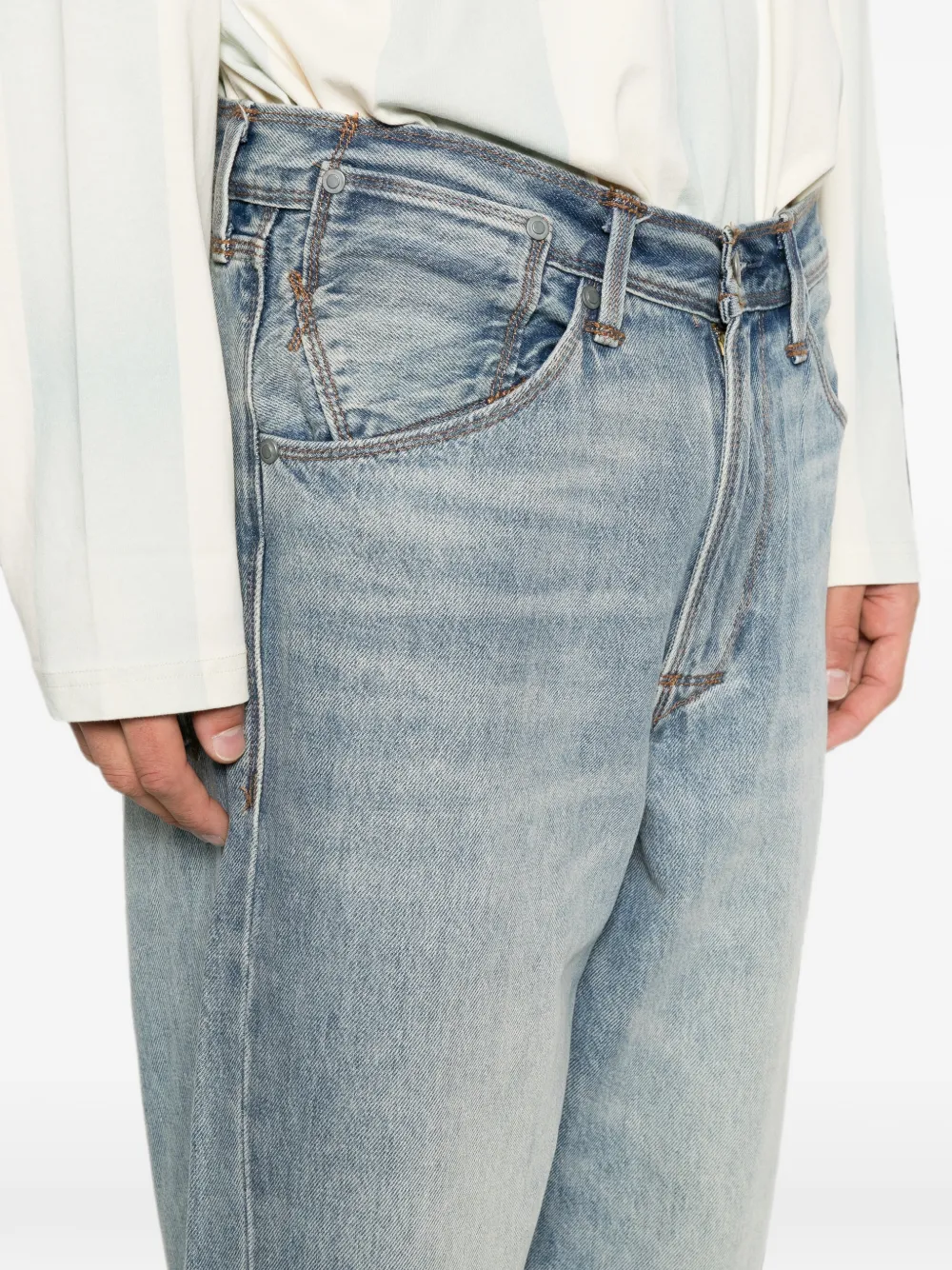 Levi's faded wide-leg jeans Blauw