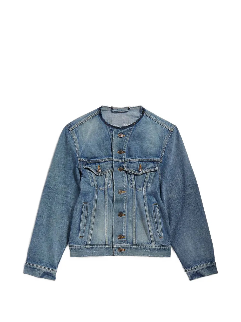 Balenciaga Hourglas denim jack Blauw