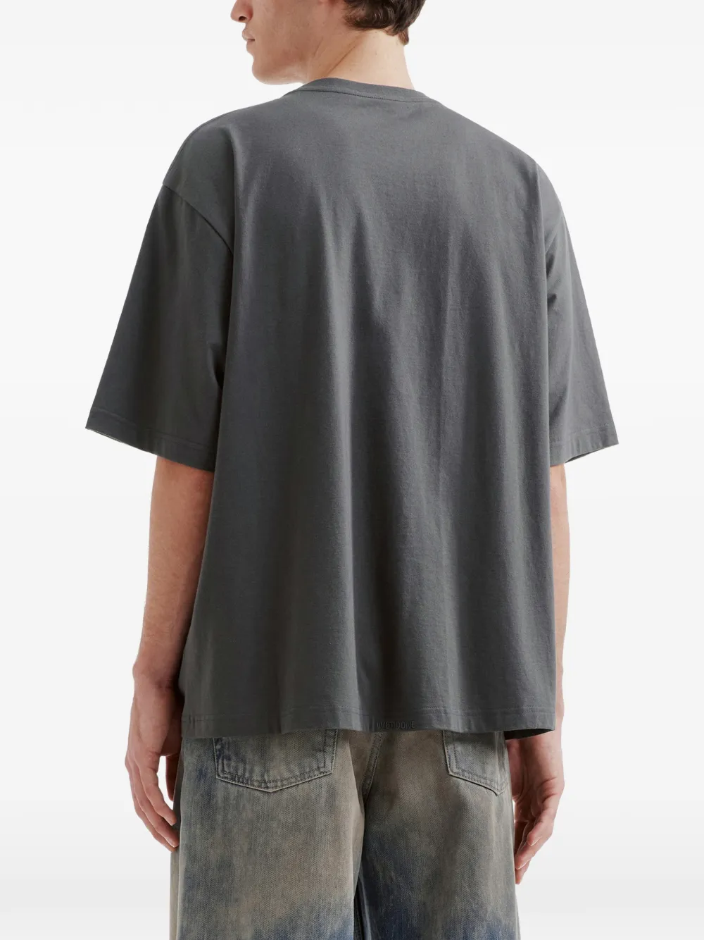 We11done T-shirt met grafische print Grijs