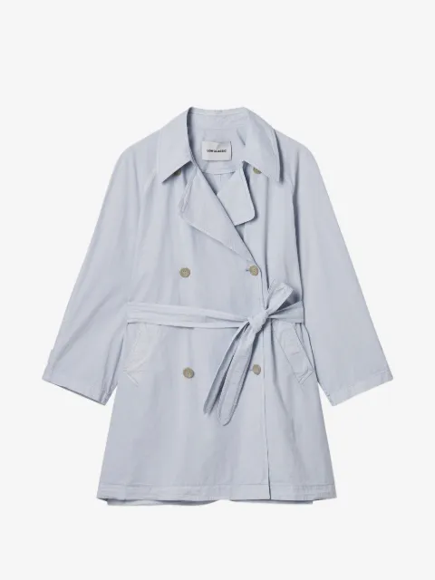 Low Classic double-breasted belted coat