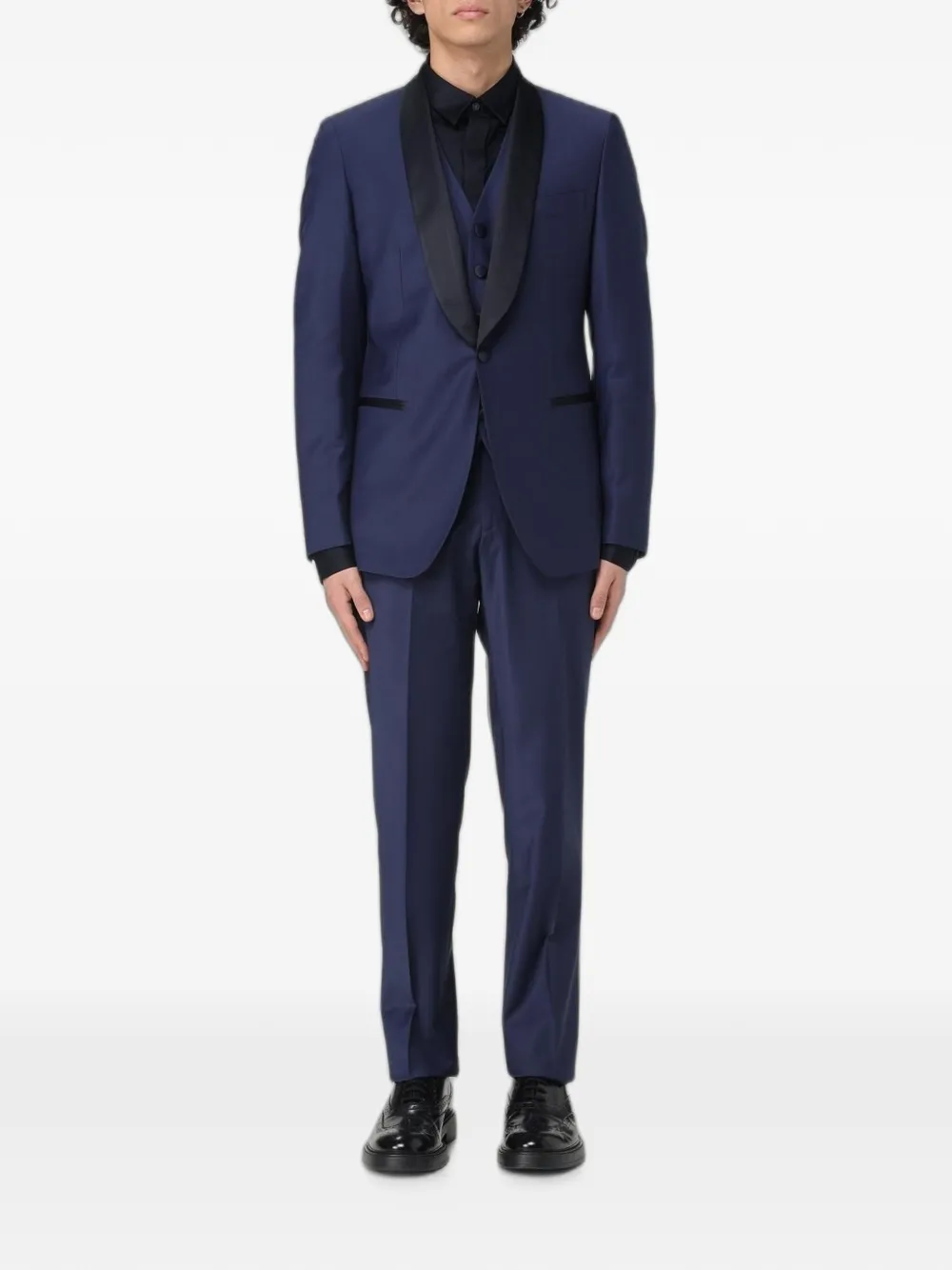 COLAMARINO shawl-lapel three-piece suit - Blu