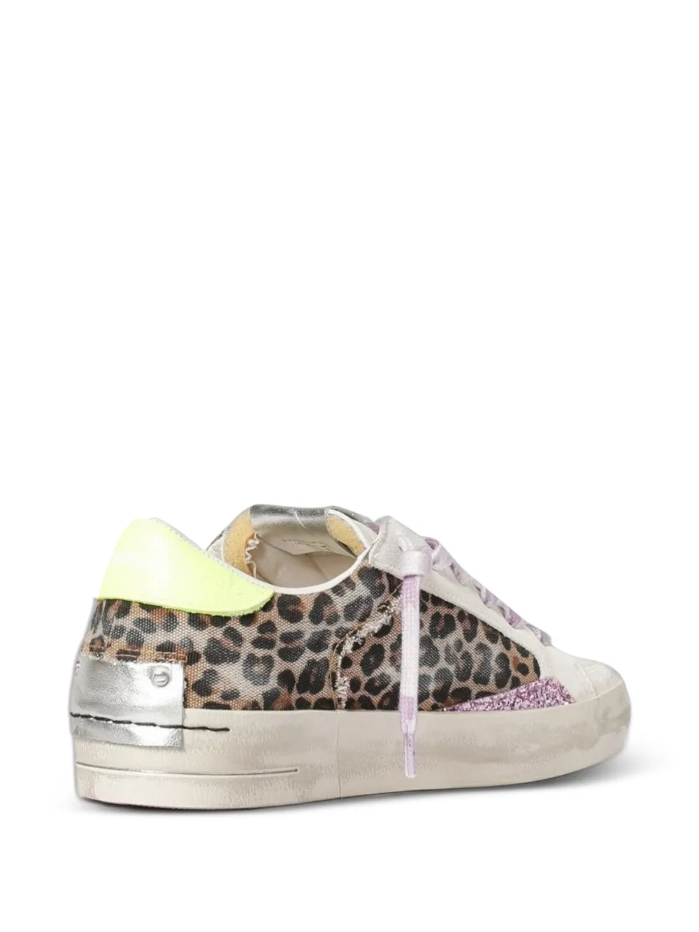Crime London Sk8 Deluxe leopard-print sneakers Wit